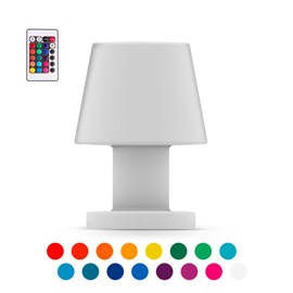 Abajur Colors P LED RGB 23x16x16cm Polietileno Decorfun 10011424