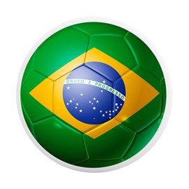 Arandela Bandeira Brasil 25x25x9cm Polietileno Decorfun 10011520