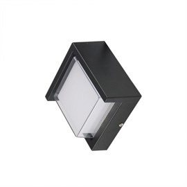 Arandela LED Iglu Mini Quadrado 13,3x13,3x6,7cm Preto Opus DN 30951