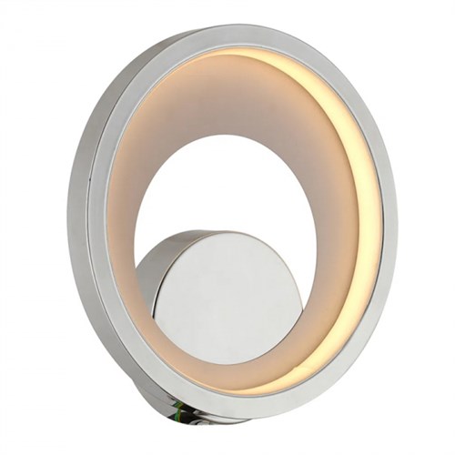 Arandela LED Loop Ø22x5,2cm Metal Bella Iluminação HM006CR