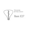 Lâmpada Filamento Bianco BR140 LED 5W 360° 2700K Roma Lux 70269