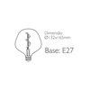 Lâmpada Filamento Bianco M132 LED 5W 360° 2700K Roma Lux 70266