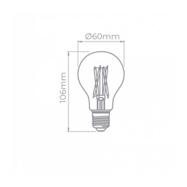 Lâmpada LED Bulbo Filamento Âmbar 7W Bivolt Stella STH20212-27