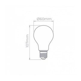 Lâmpada LED Milky Bulbo Filamento 4,7W 2700K Stella STH20214-27