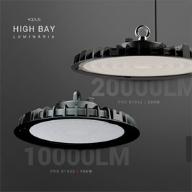 Luminária LED High Bay 6500K 200W Ø35,7cm Opus PRO 81942