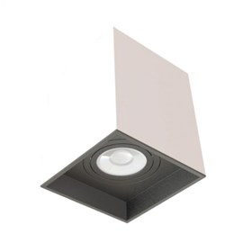 Plafon Box PAR20 13,5x12x12cm Branco com Recuo Preto Moon 1060627