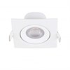 Spot Embutir LED Quadrado 3000K 3W 7,5x7,5x4cm Abs Branco Gaya 9977
